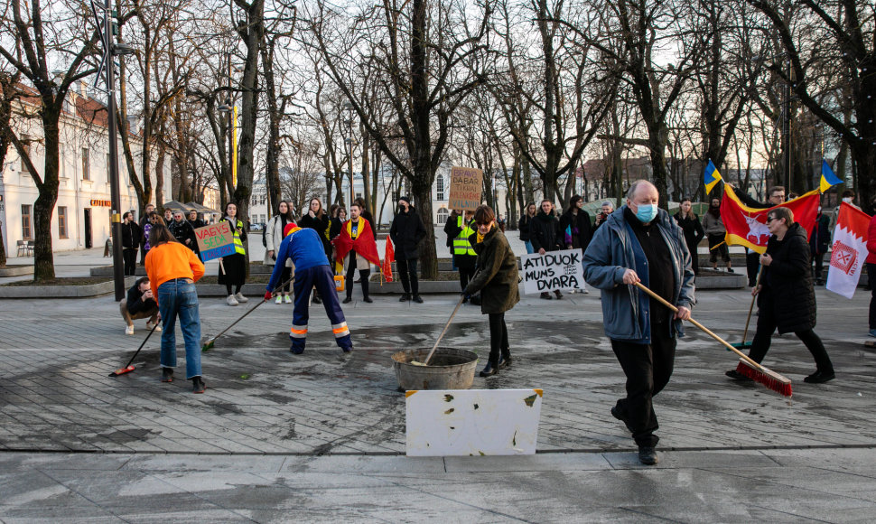 Protesto akcija prieš korupciją Kauno savivaldybėje