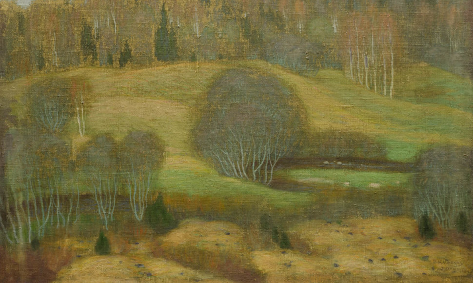 P.Kalpoko darbas „Rudeniškas peizažas“ (1904)