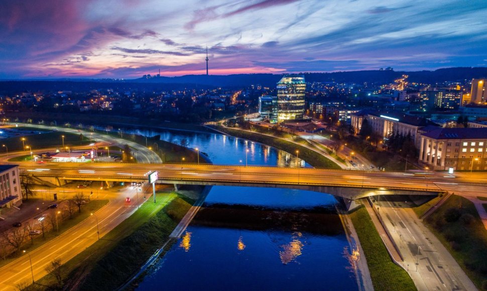 Vilnius po saulėlydžio