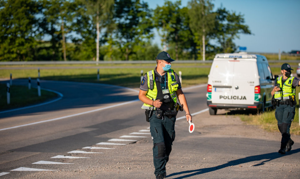 Policijos patruliai Klaipėdos rajone.