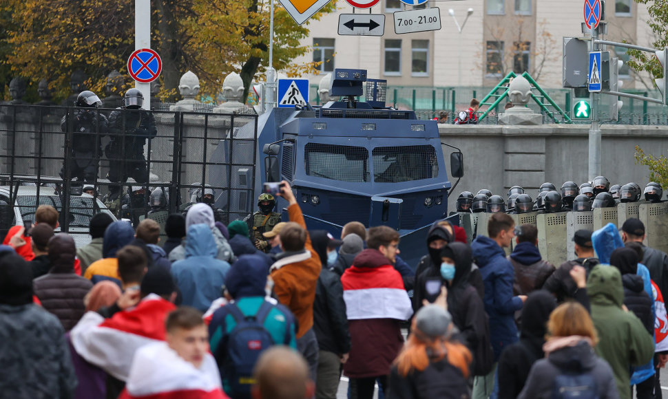 Protestuotojai Minske