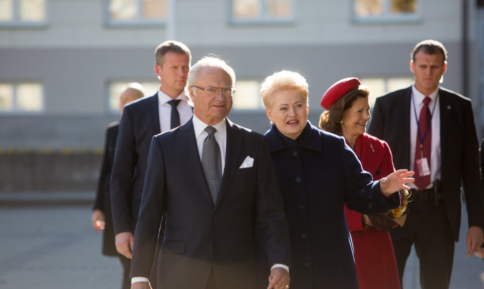 Švedijos karališkoji šeima susitiko su prezidente Dalia Grybauskaite.