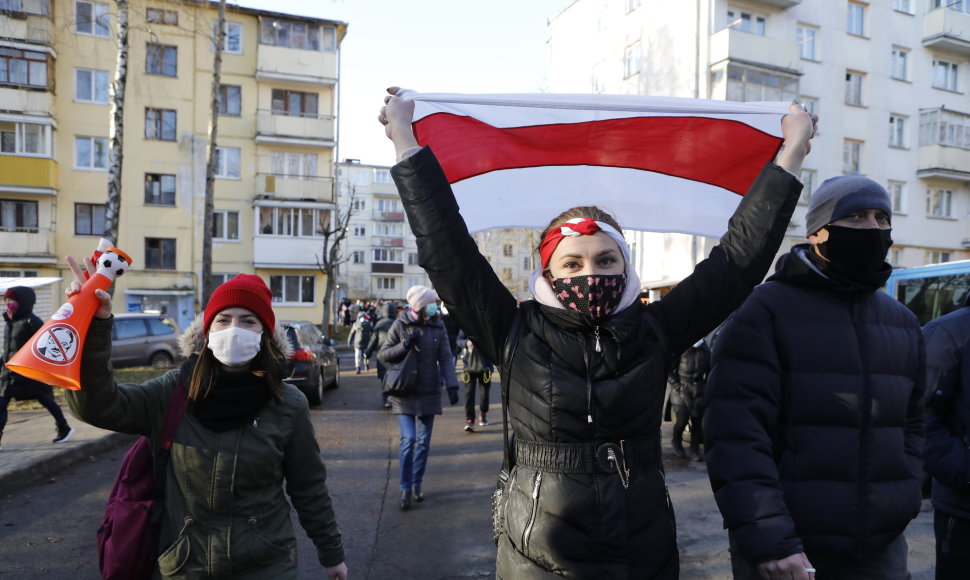 Protestuotojai Minske