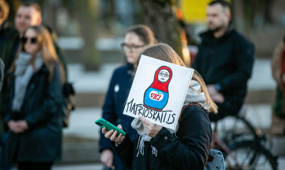 Protestas prieš Kauno miesto mero Visvaldo Matijošaičio šeimos verslo interesus Rusijoje