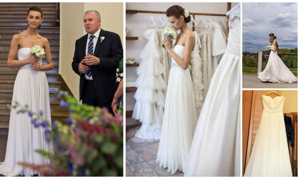 Lina Anušauskienė parduoda savo vestuvinę suknelę