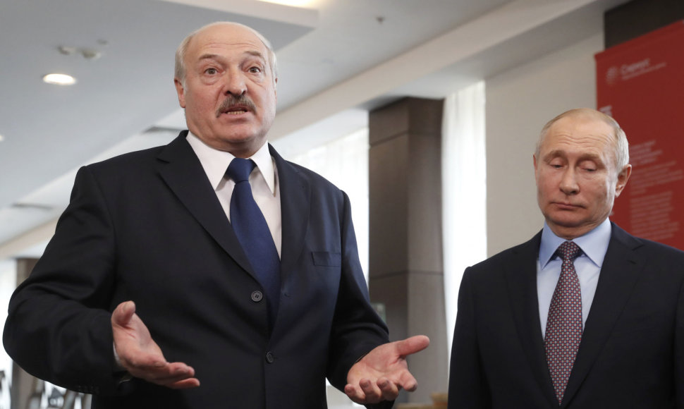 Aliaksandras Lukašenka ir Vladimiras Putinas