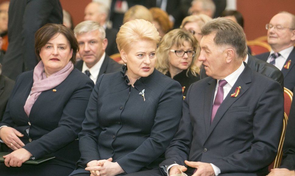 Loreta Graužinienė, Dalia Grybauskaitė ir Algirdas Butkevičius