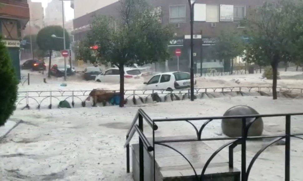 Potvyniai Madride