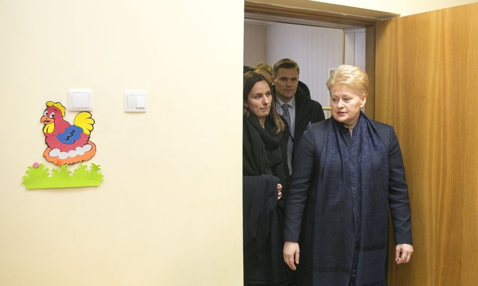 Prezidentė Dalia Grybauskaitė lankosi Vaiko raidos centre 