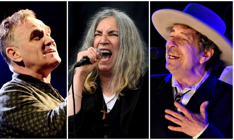 Morrissey, Patti Smith ir Bobas Dylanas