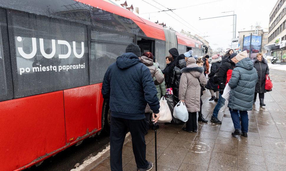Vilniaus viešasis transportas streiko metu