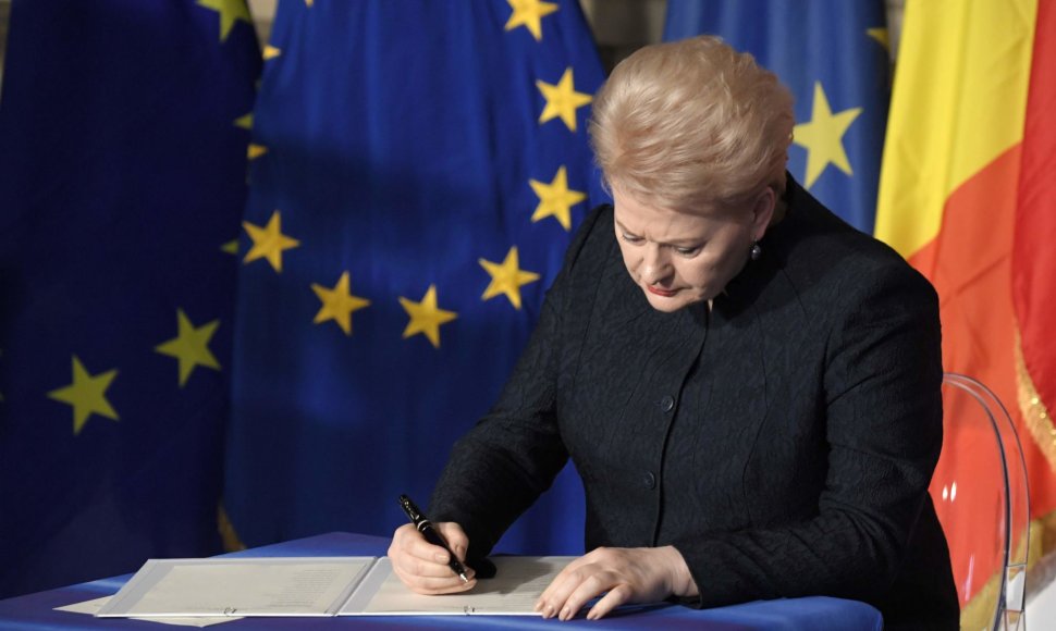 Dalia Grybauskaitė pasirašo naują Romos deklaraciją