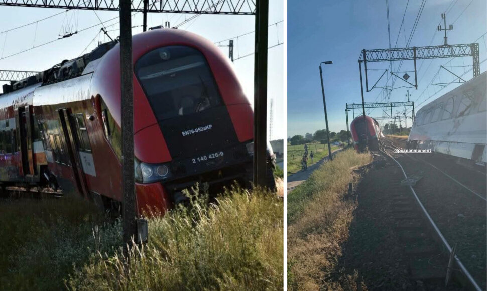 Lenkijoje susidūrė du traukiniai