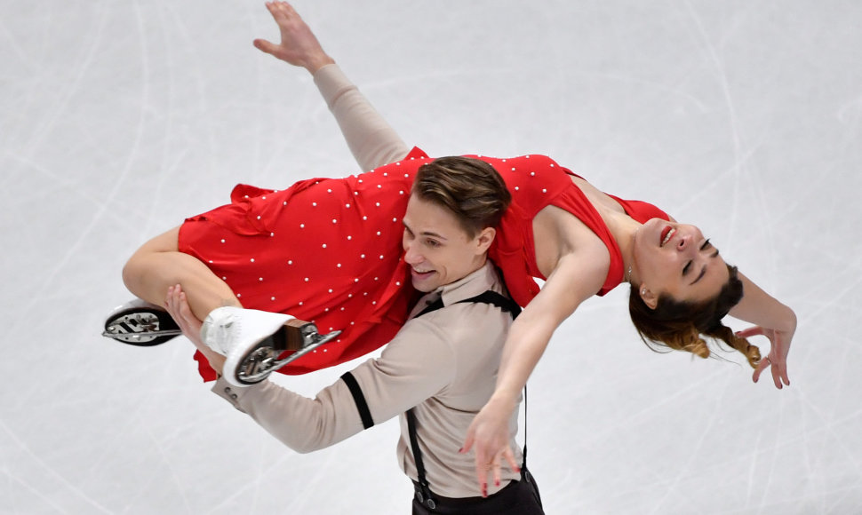 Allison Reed ir Saulius Ambrulevičius pasaulio čempionate Švedijoje.