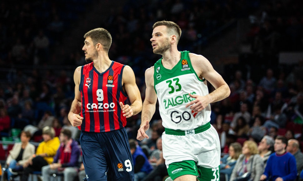 Eurolygos rungtynėse „Baskonia“ įveikė „Žalgirį“. Tomas Dimša