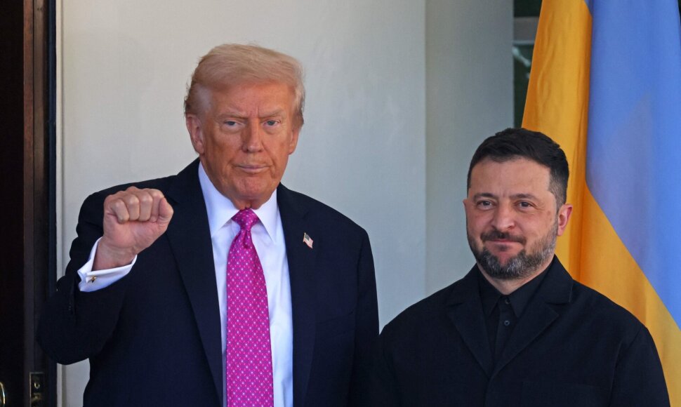 Donaldas Trumpas ir  Volodymyras Zelenskis  / TOM BRENNER / AFP