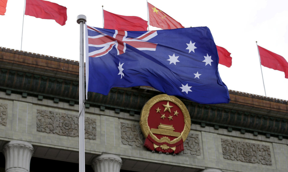 Australijos vėliava Pekine