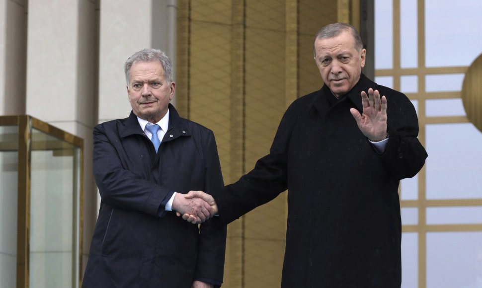 Turkijos prezidentas Recepas Tayyipas Erdoganas ir Suomijos lyderis Sauli Niinisto