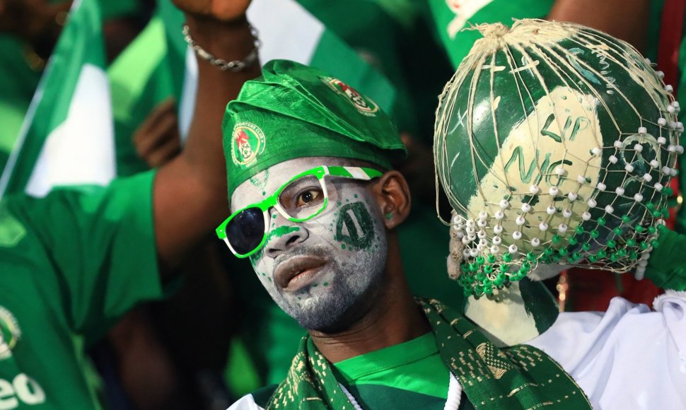 Spalvingieji Nigerijos sirgaliai keliauja namo.