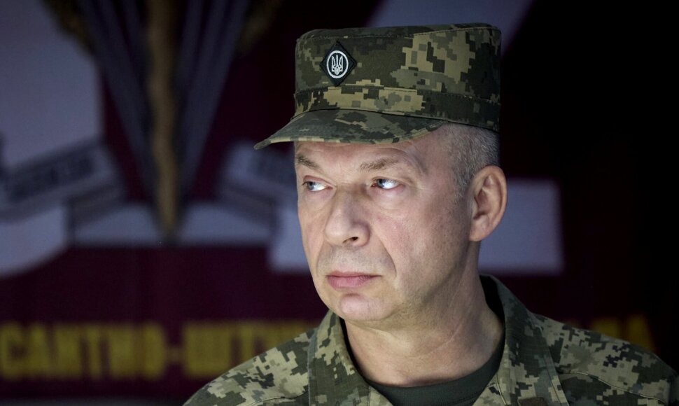 Ukrainos vyriausiasis ginkluotųjų pajėgų vadas Oleksandras Syrskis / HANDOUT / AFP