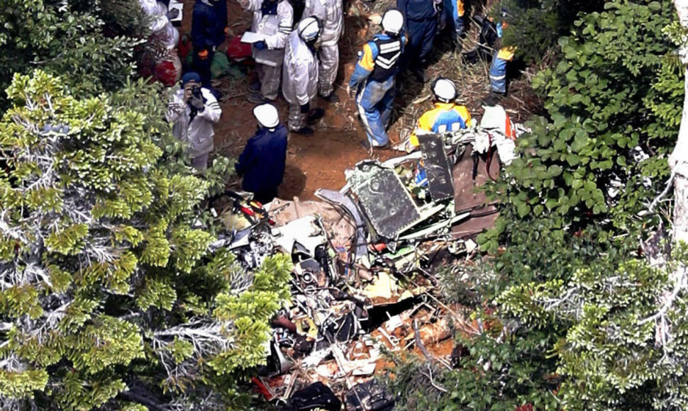 Japonijoje sudužusio sraigtasparnio paieškos