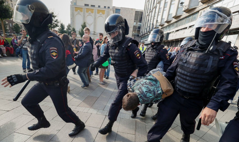 Nesankcionuotas protestas Maskvoje