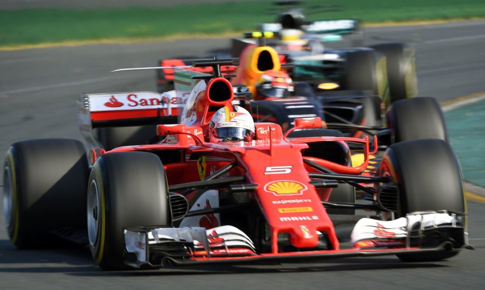 Melburno GP nugalėtojas Sebastianas Vettelis („Ferrari“)