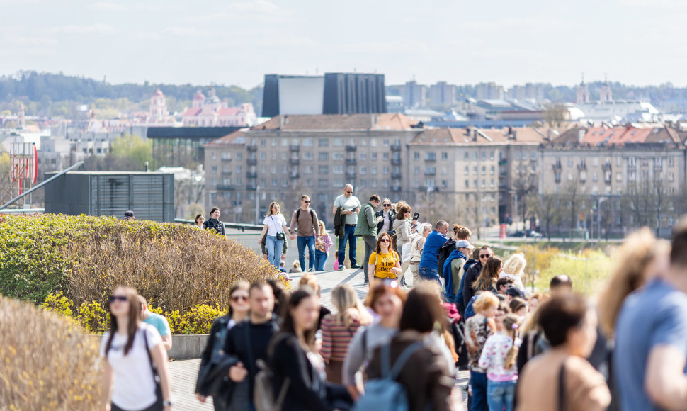 Vilniečiai džiaugėsi šilta sekmadienio popiete