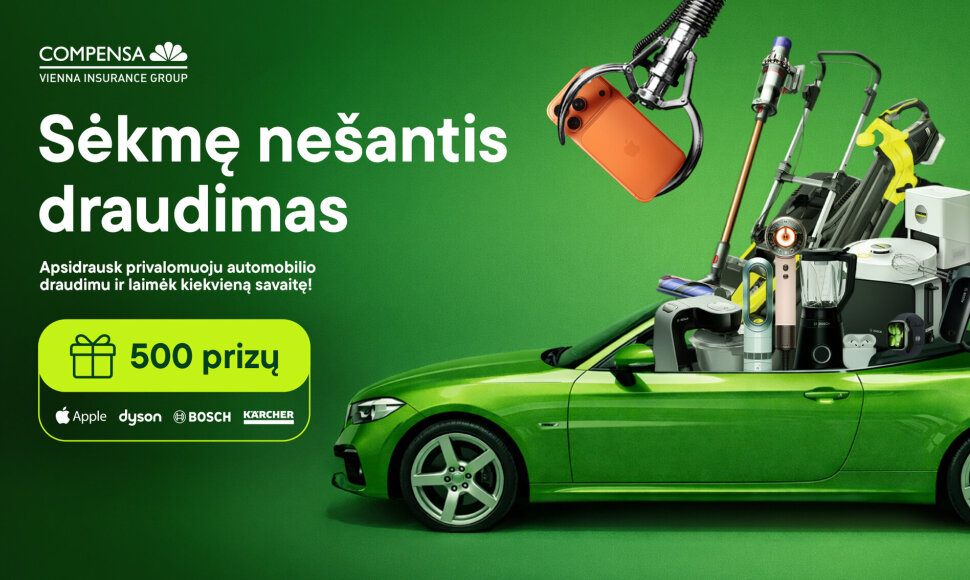 Privalomasis draudimas – ne tik formalumas: galite laimėti vertingų prizų