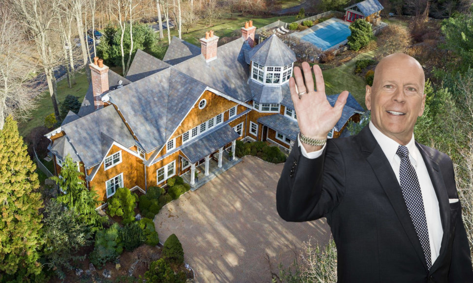 Bruce'as Willisas už 13 mln. dolerių parduoda užmiesčio vilą Niujorke