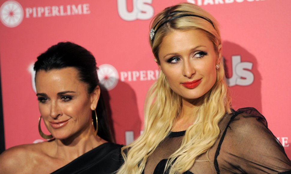 Kyle Richards ir Paris Hilton