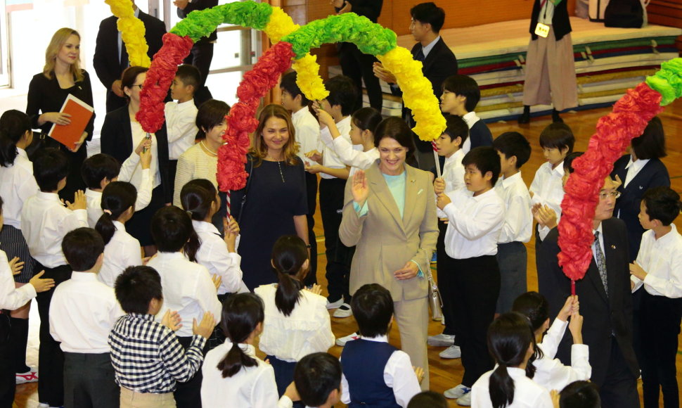 Diana Nausėdienė Nišitoyamos pradinėje mokykloje