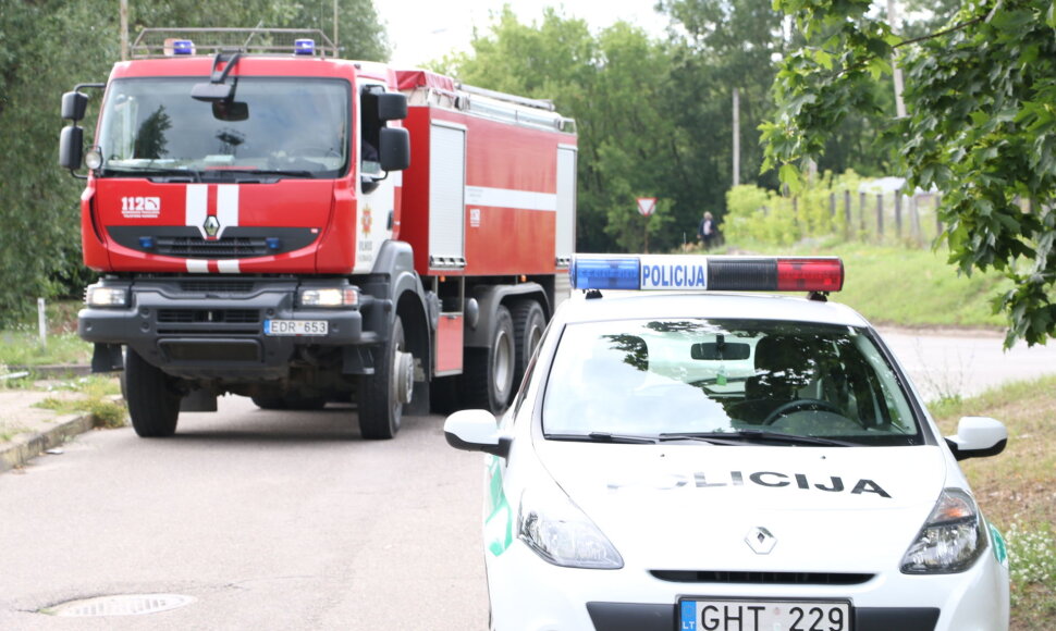 Gaisras buvusiame Vilniaus Kelių policijos pastate