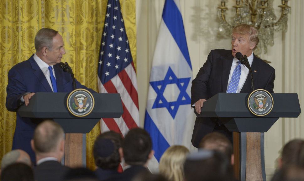 Benjaminas Netanyahu ir Donaldas Trumpas