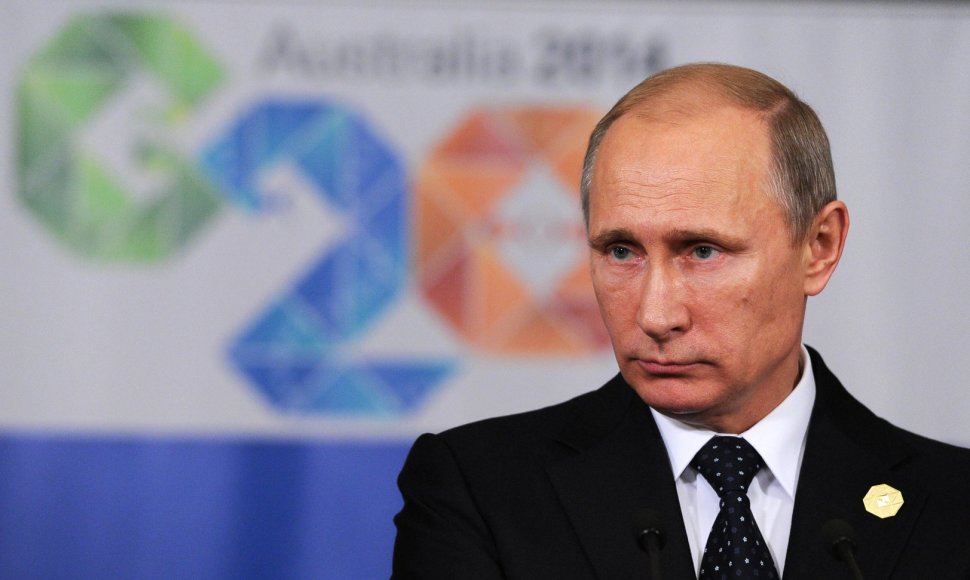 Vladimiras Putinas per Didžiojo dvidešimtuko (G – 20) viršūnių susitikimą Brisbane