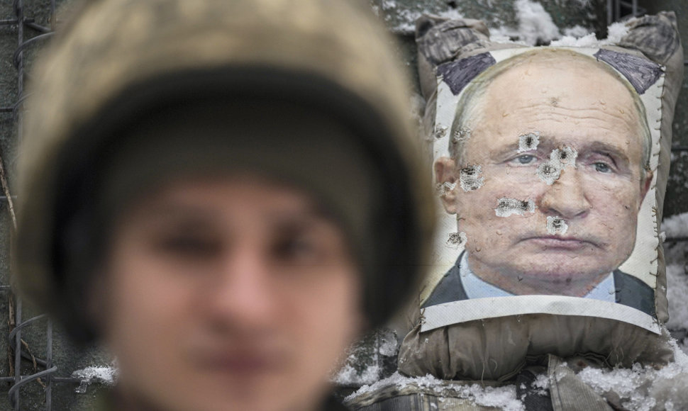 Vladimirą Putiną vaizduojantis plakatas
