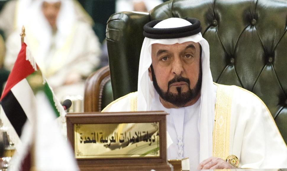 UAE prezidentas Khalifa bin Zayedas Al Nahyanas