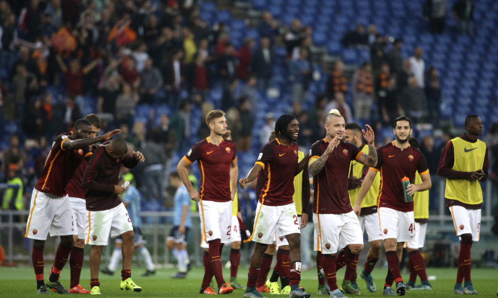 Italijos sostinės derbyje triumfavo „Roma“