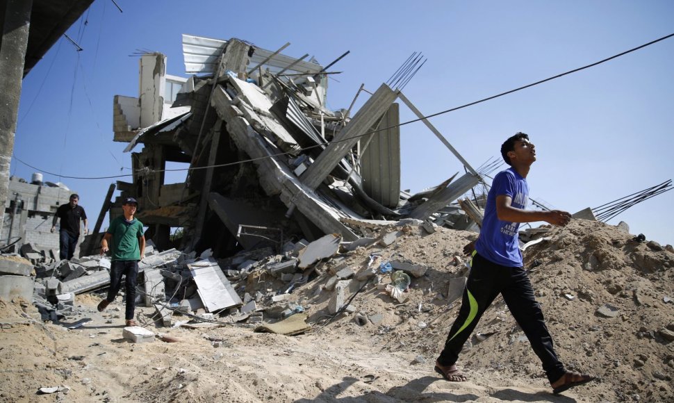 Gazos Ruožas po Izraelio atakų
