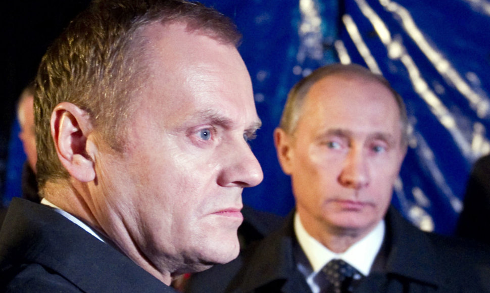 Donaldas Tuskas ir Vladimiras Putinas