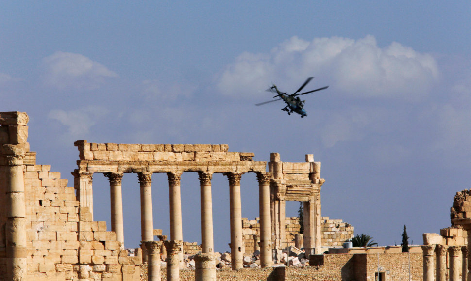 Sugriautas Palmyros miestas Sirijoje