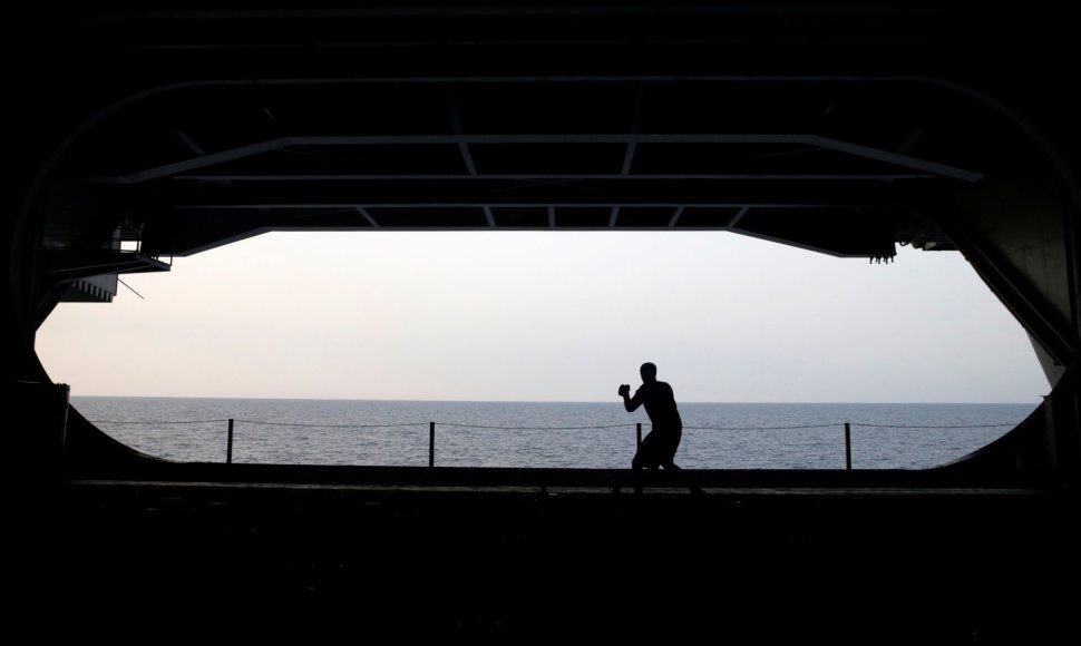 JAV karių gyvenimas lėktuvnešyje „USS Harry S. Truman“