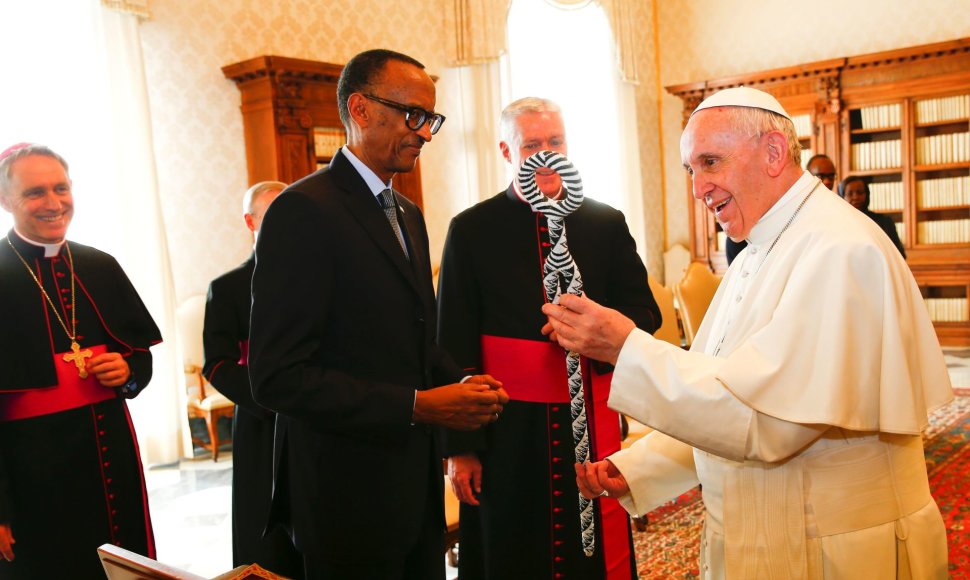 Popiežius Pranciškus susitiko su Ruandos prezidentu Paulu Kagame