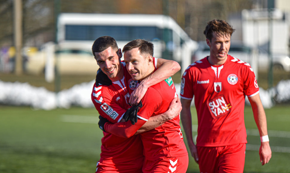 „Panevėžio“ futbolininkų džiaugsmas.