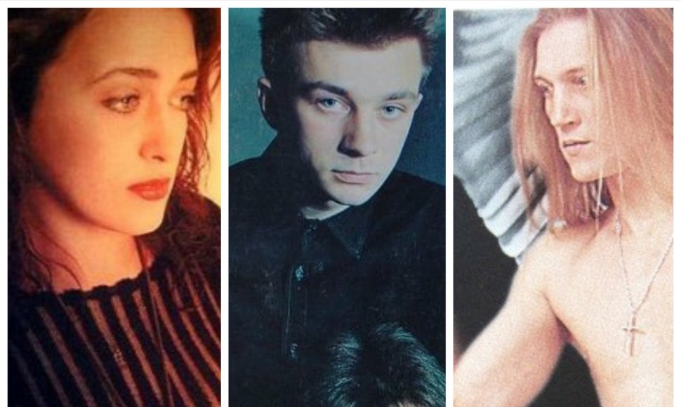 Džordana Butkutė, Andrius Mamontovas ir Česlovas Gabalis ant XX a. paskutinio dešimtmečio albumų viršelių