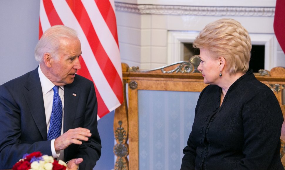 JAV viceprezidentas Joe Bidenas ir Lietuvos prezidentė Dalia Grybauskaitė
