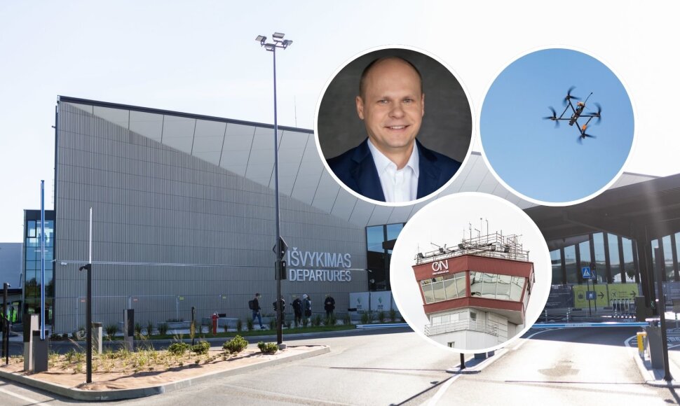 Vilniaus oro uostas, Vidas Kaupelis, asociatyvi drono nuotr. ir skrydžių bok&scaron;tas