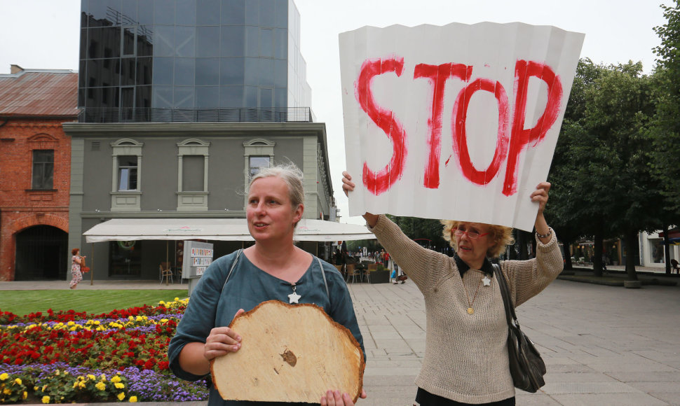 Protestas prieš medžių kirtimą