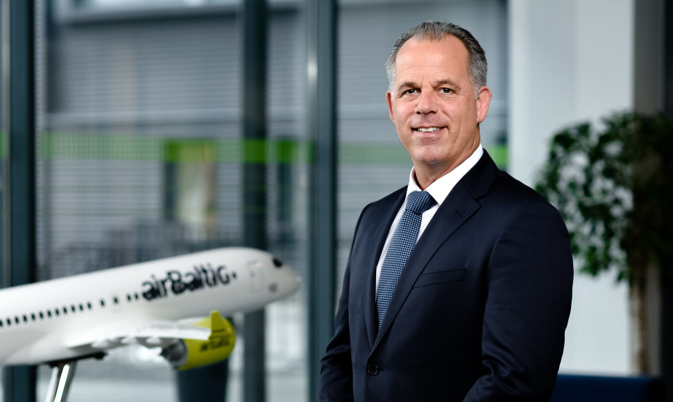 Aviacijos kompanijos „airBaltic“ vadovas Martinas Gaussas