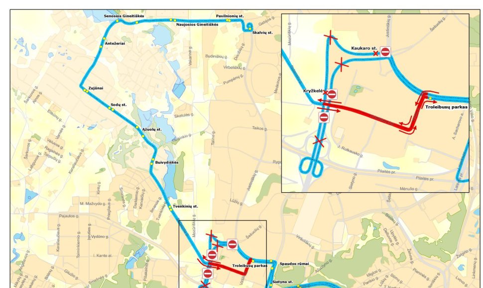  laikinai keičiama 32 maršruto autobusų trasa